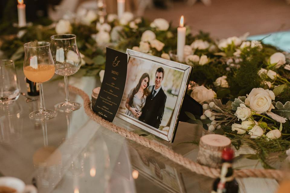Detalhes - mesa dos noivos
