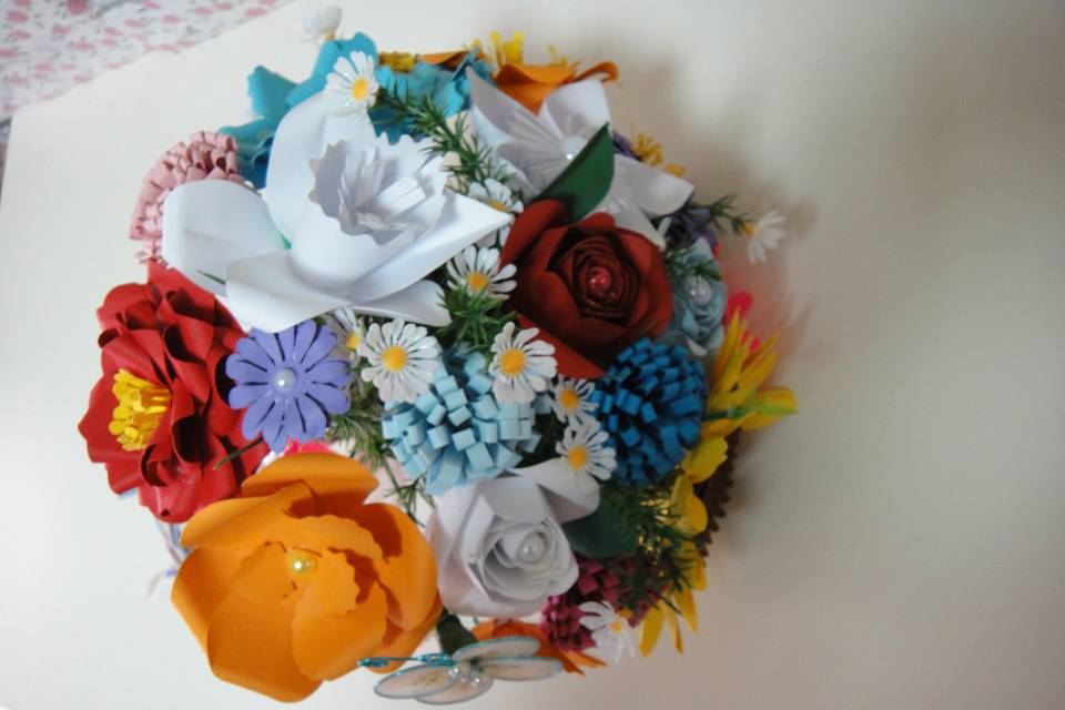 Bouquet flores de papel