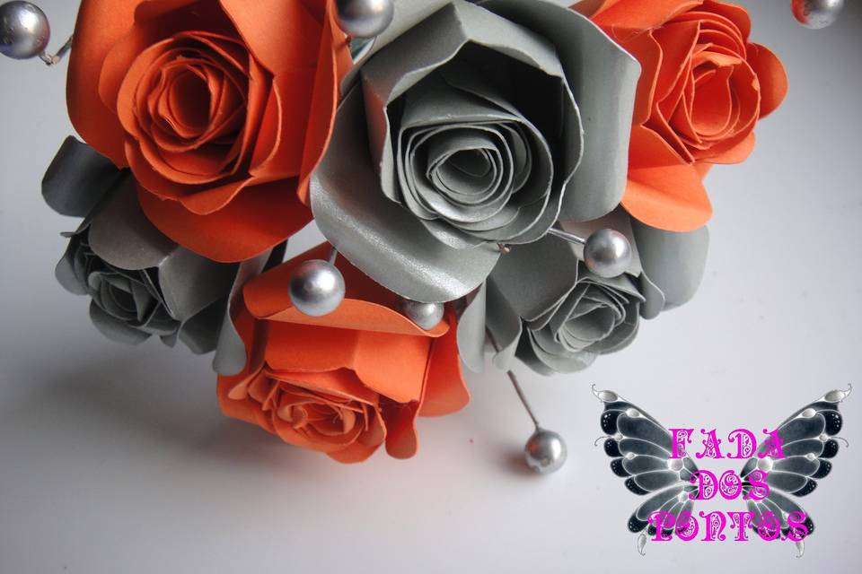 Bouquet rosas de papel