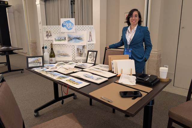 Mostra de desenhos num evento