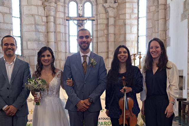Em trio com Joana e Daniel