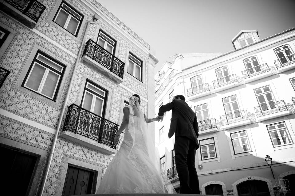 Street wedding photography