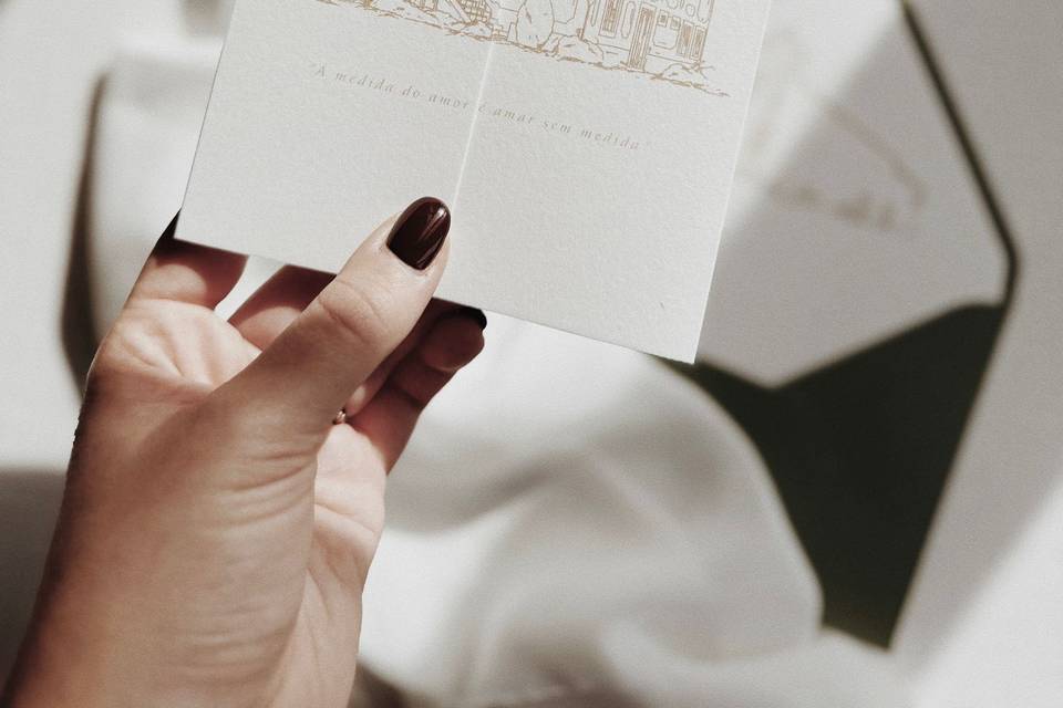 Ilustração em linhas.