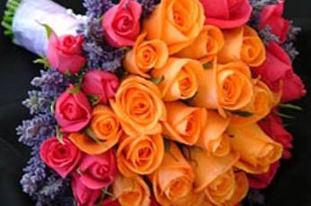 Bouquet Rosa e Laranja