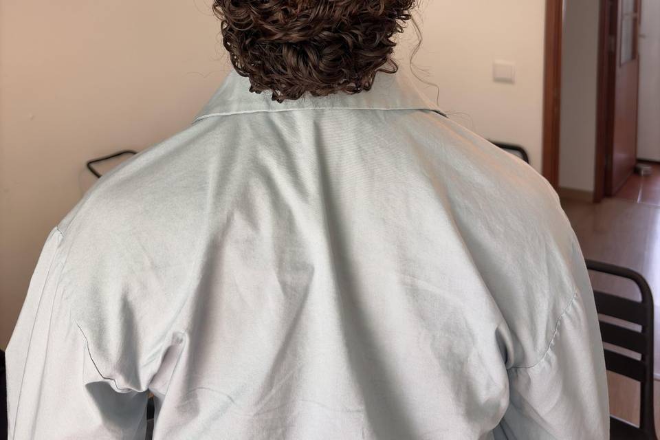 Penteado cabelo encaracolado
