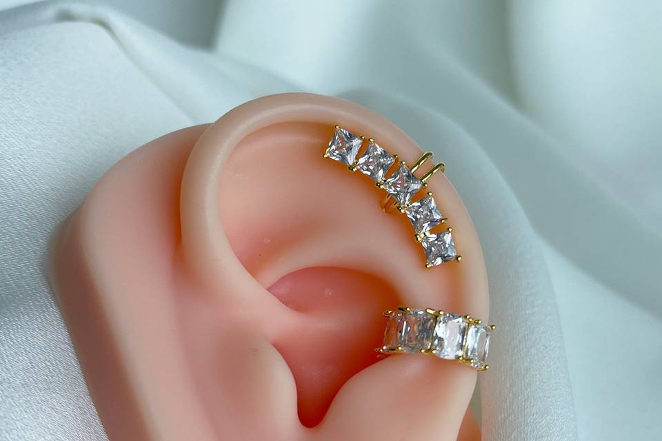 Earcuff de cristais