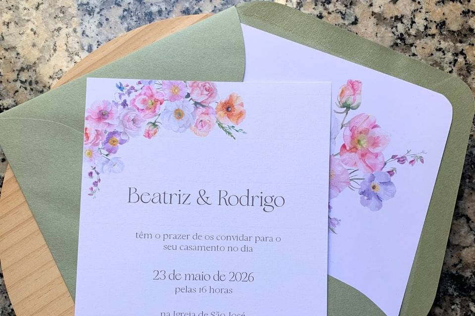 Convite de casamento B+R