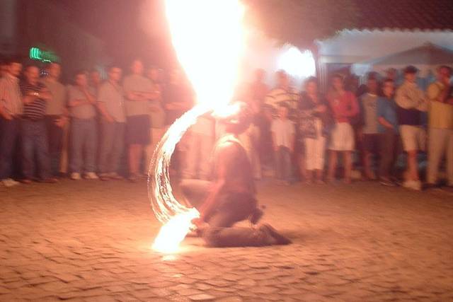 Apresentação com fogo