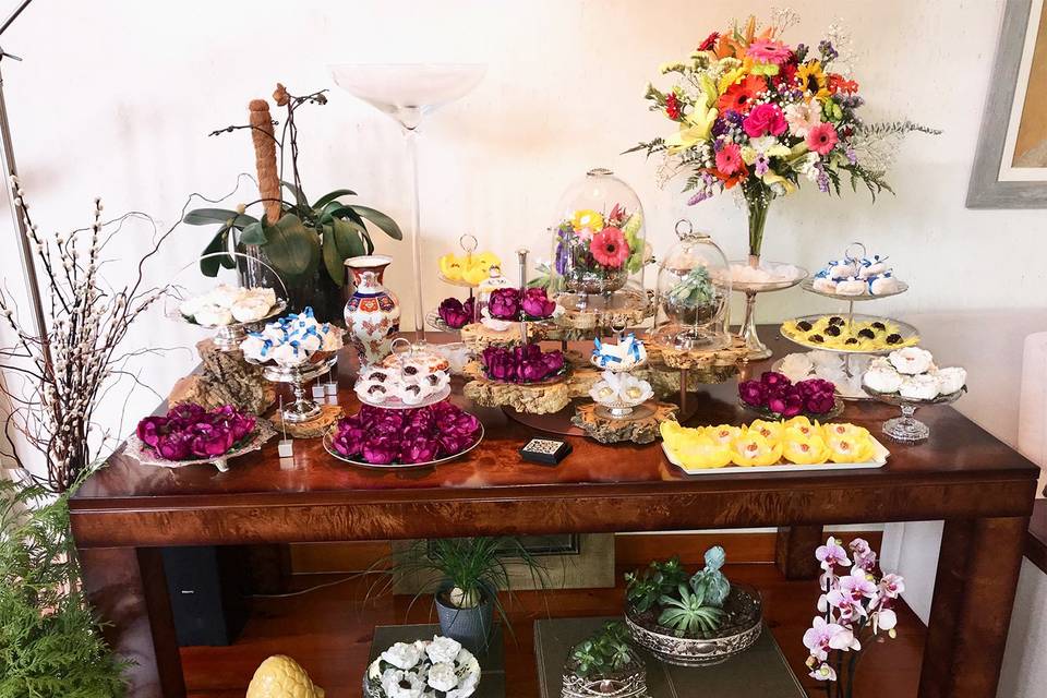 Mesa de doces floral