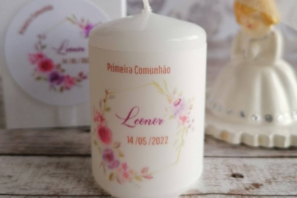 Lembrança vela personalizada