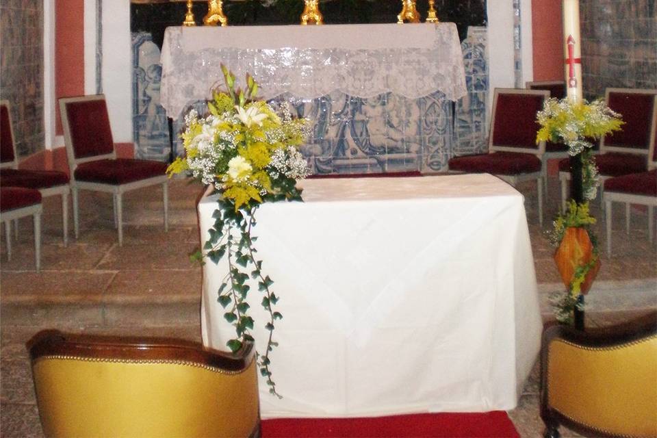 Decoração floral - altar