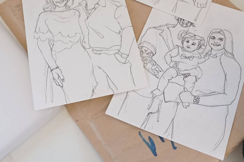 Retratos em progresso