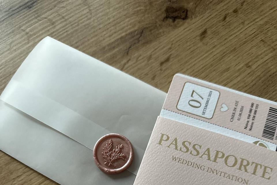 Convite passaporte pink