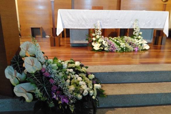 Decoração de altar de igreja