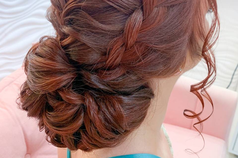 Penteado ruivo