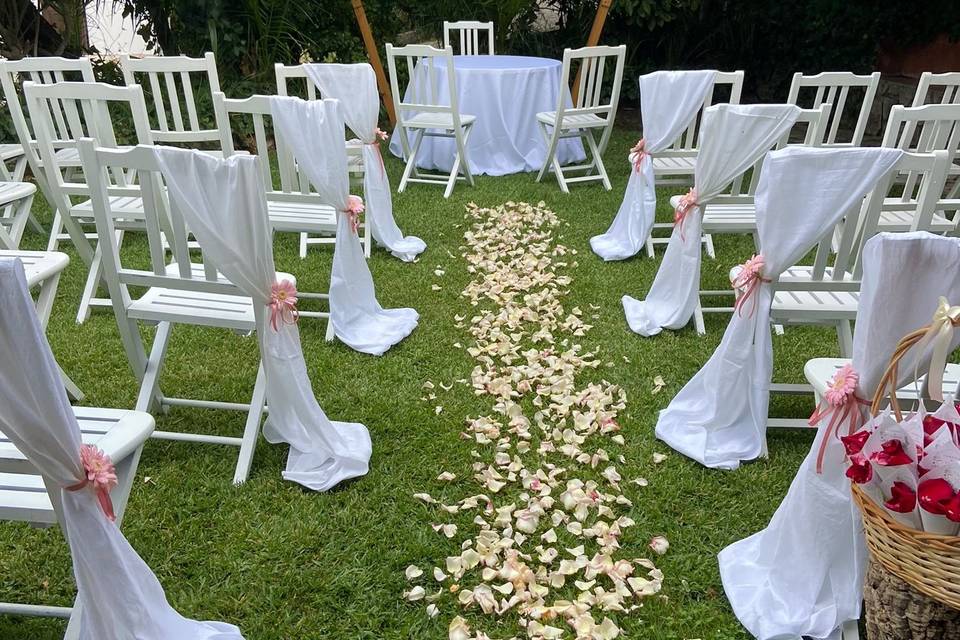 Montagem decoração casamento