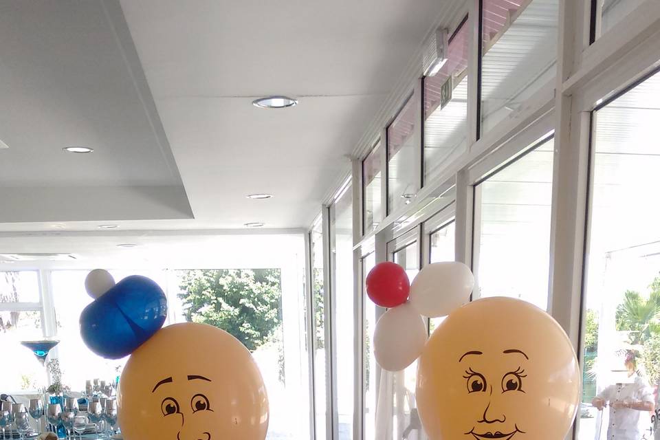Colunas balões