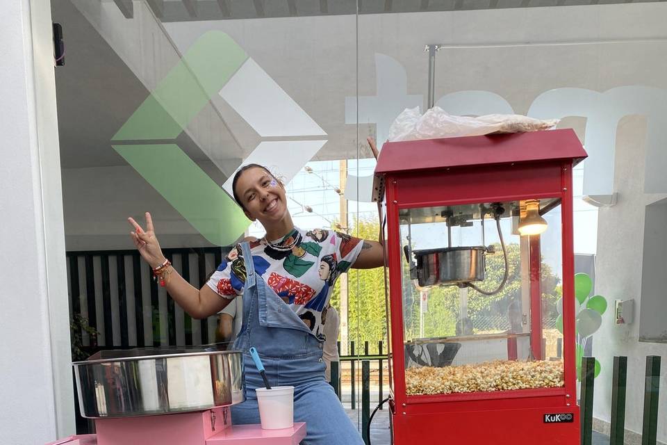 Máquina pipocas e algodão doce