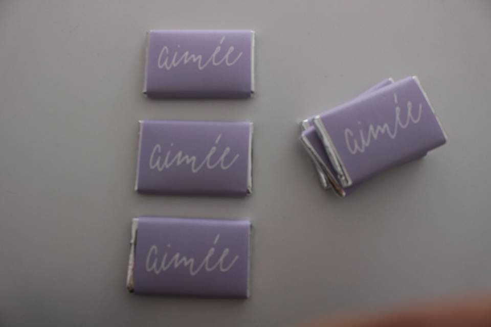 Mini chocolates personalizados