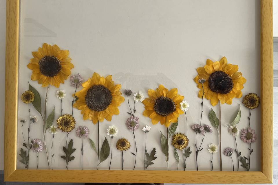 Jardim com Girassóis