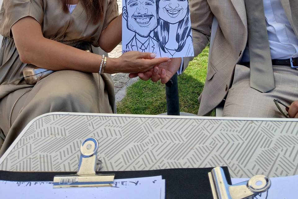 Caricatura em Casamento