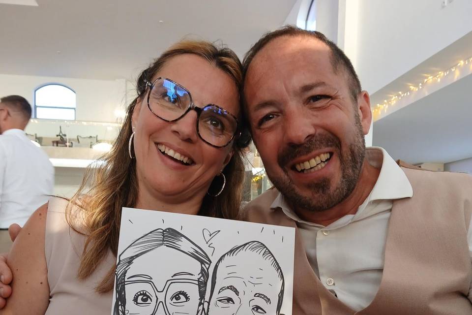 Caricatura em Casamento