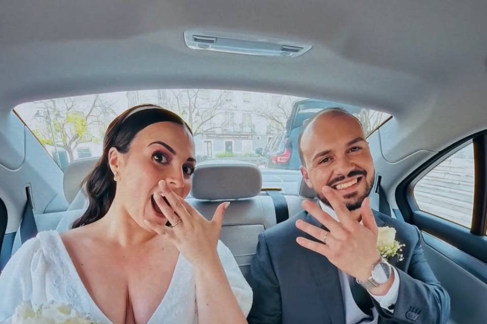 Foto criativa de casamento