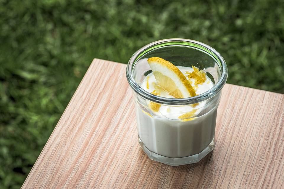 A deliciosa mousse de limão.