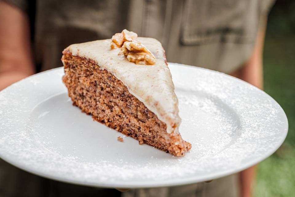 O maravilhoso bolo de noz.