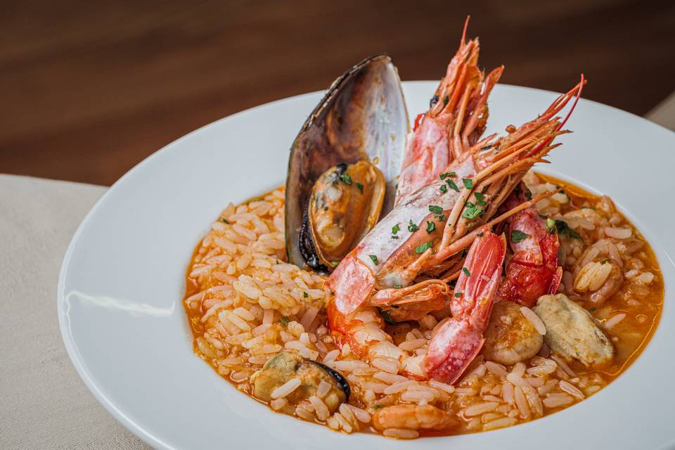 Arroz de marisco.