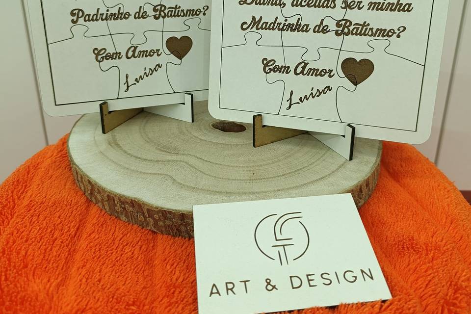 Convite padrinhos - puzzle