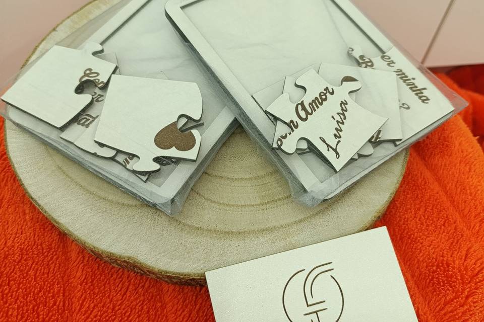 Convite padrinhos - puzzle