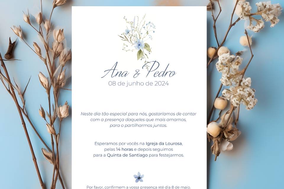 Convite de casamento