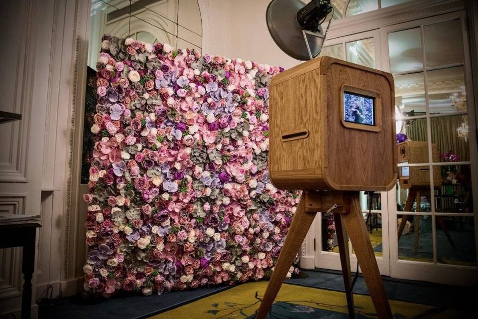 Photobooth com parede floral