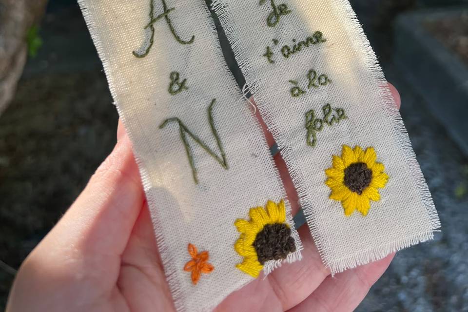 Fita bordada para Buquê